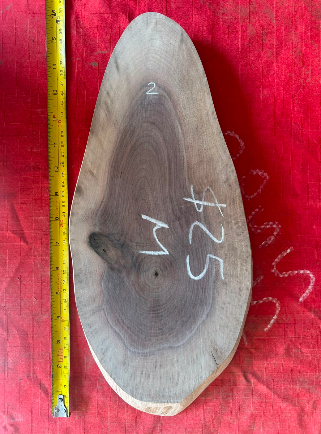 16" Premium Oval Black Walnut Charcuterie Board #002