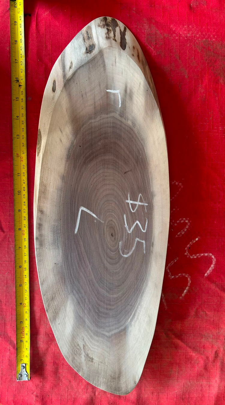 20" Premium Black Walnut Oval Charcuterie Board #007