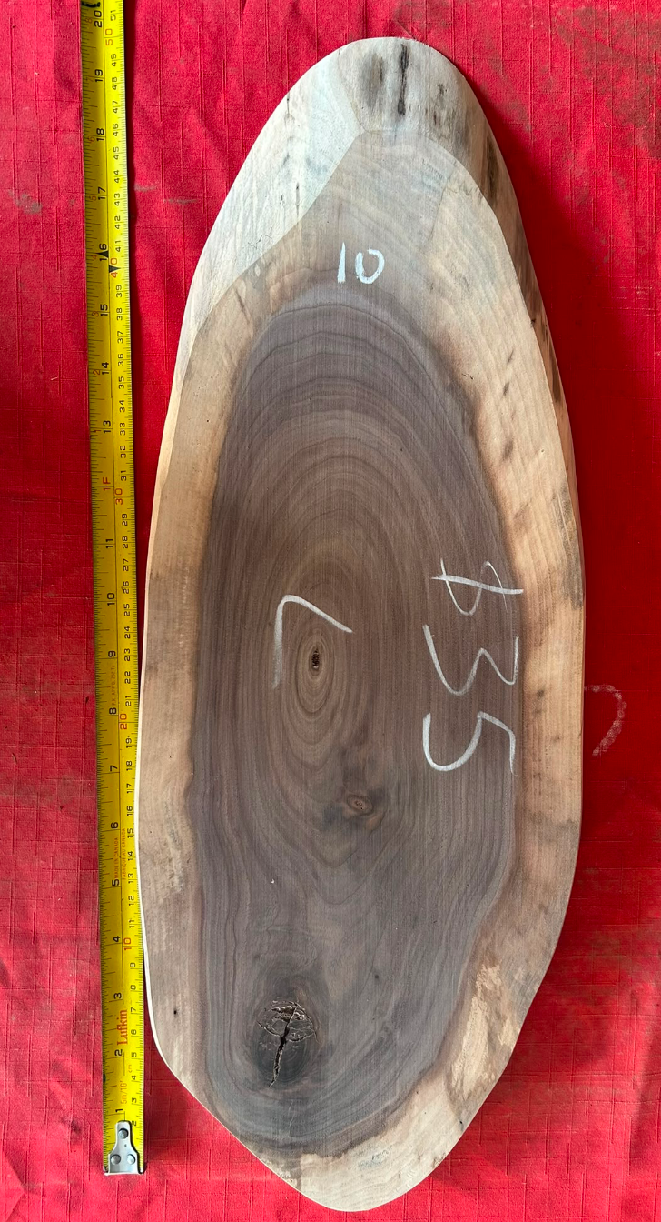 20" Premium Black Walnut Oval Charcuterie Board #010