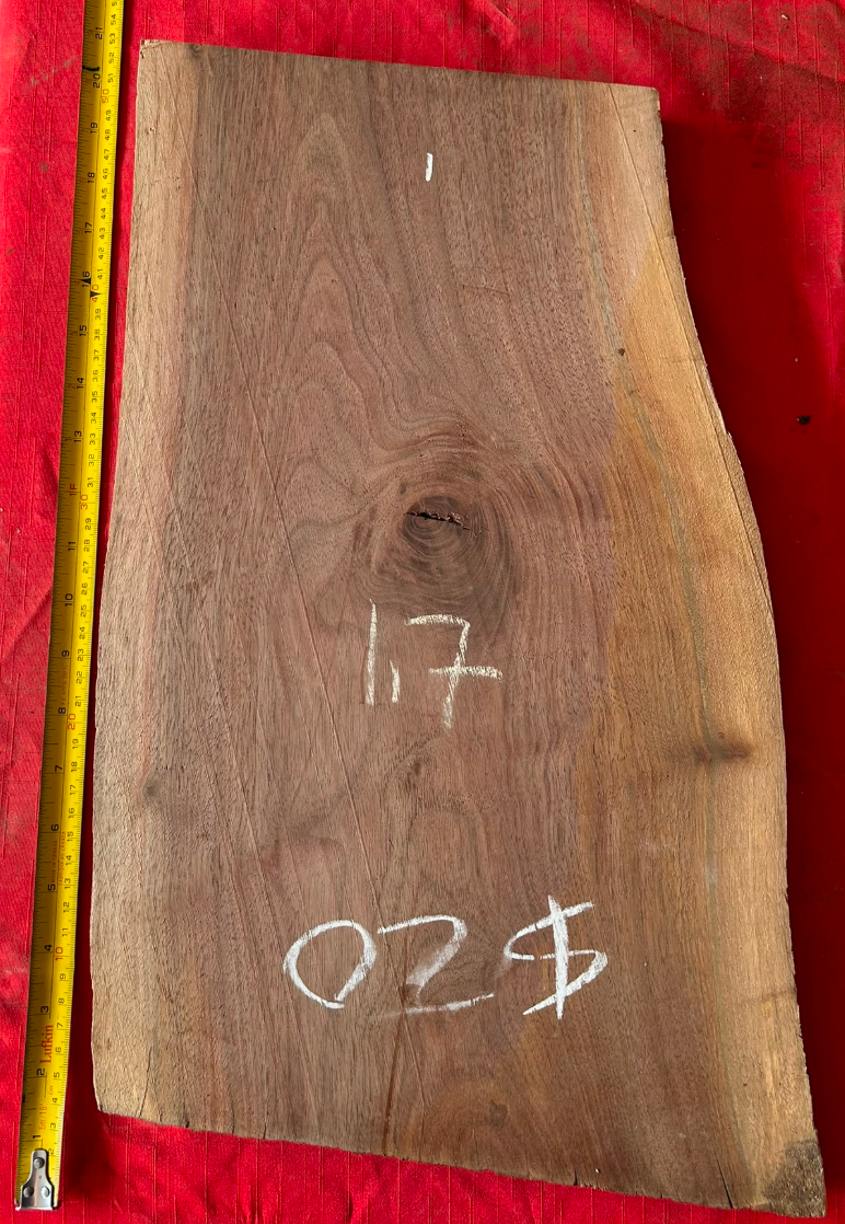 22" Premium Raw Black Walnut Board #001