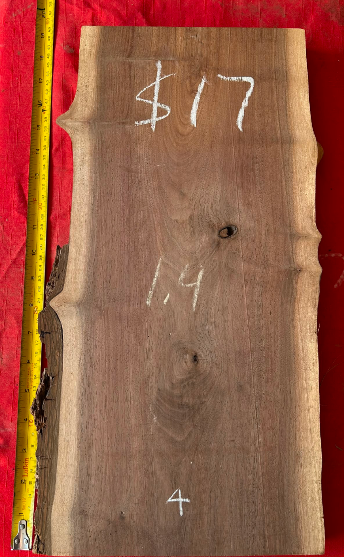 19.5" Premium Raw Black Walnut Board #004