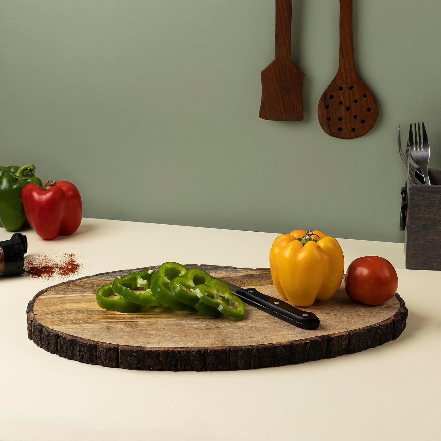 12" x 16" Kiln-Dried Live Edge Wood Slab for DIY & Décor