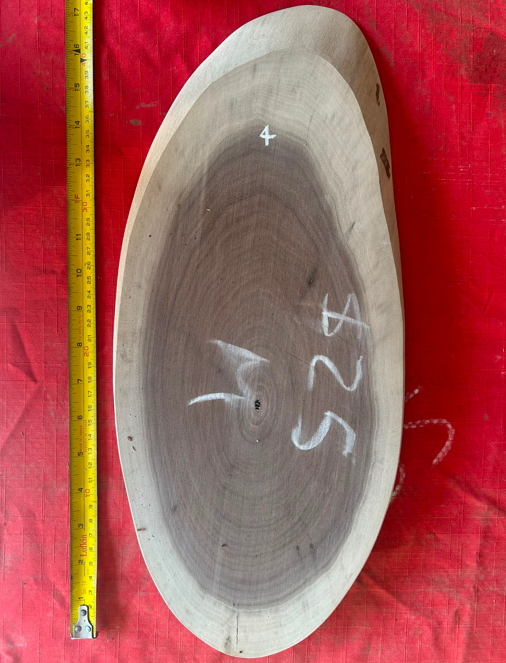 17" Premium Oval Black Walnut Charcuterie Board #004
