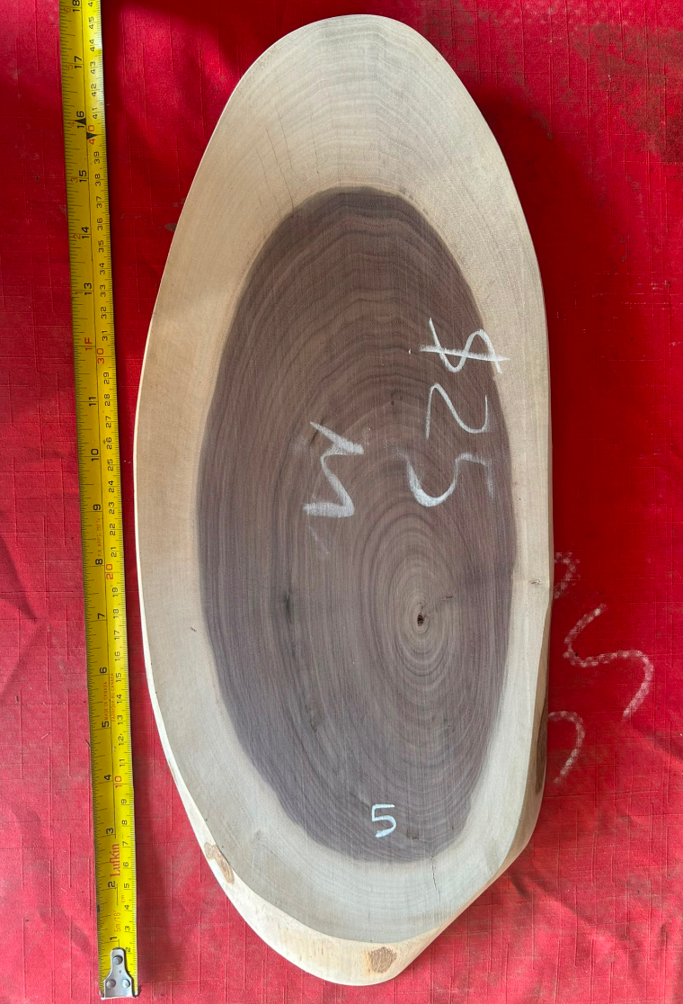 18" Premium Oval Black Walnut Charcuterie Board #005