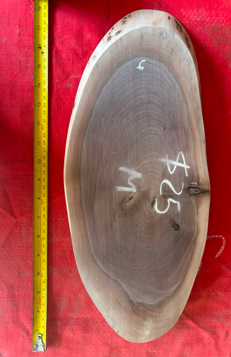 18" Premium Black Walnut Oval Charcuterie Board #006