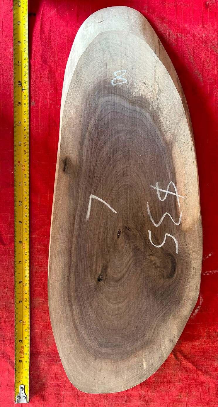 20" Premium Black Walnut Oval Charcuterie Board #008