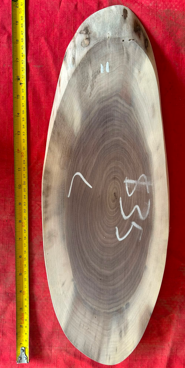 20" Premium Black Walnut Oval Charcuterie Board #011