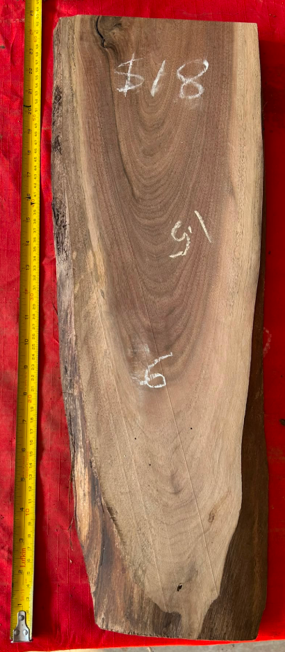 25" Premium Raw Black Walnut Board #006