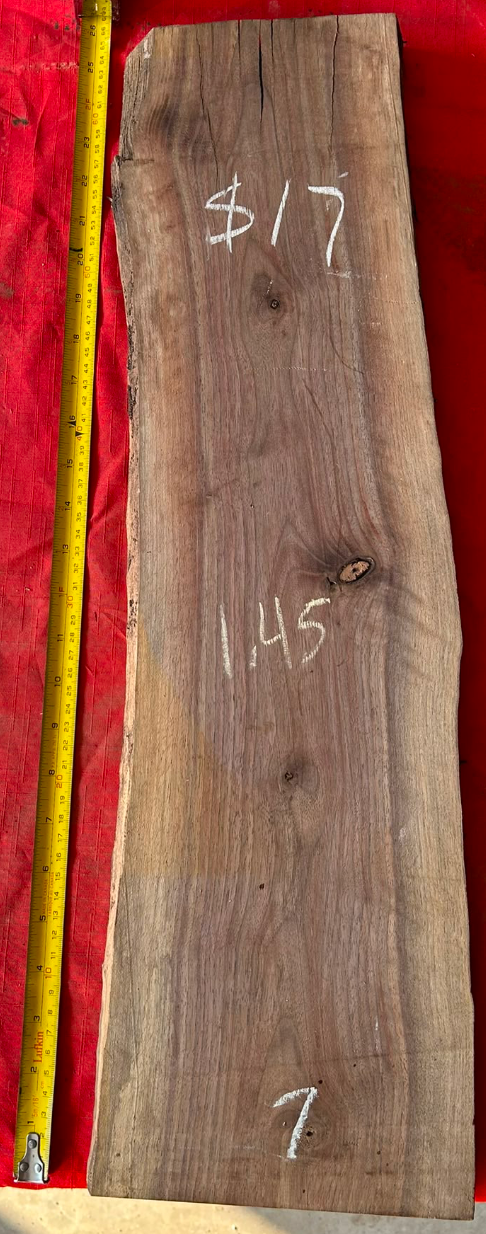 26" Premium Raw Black Walnut Board #007