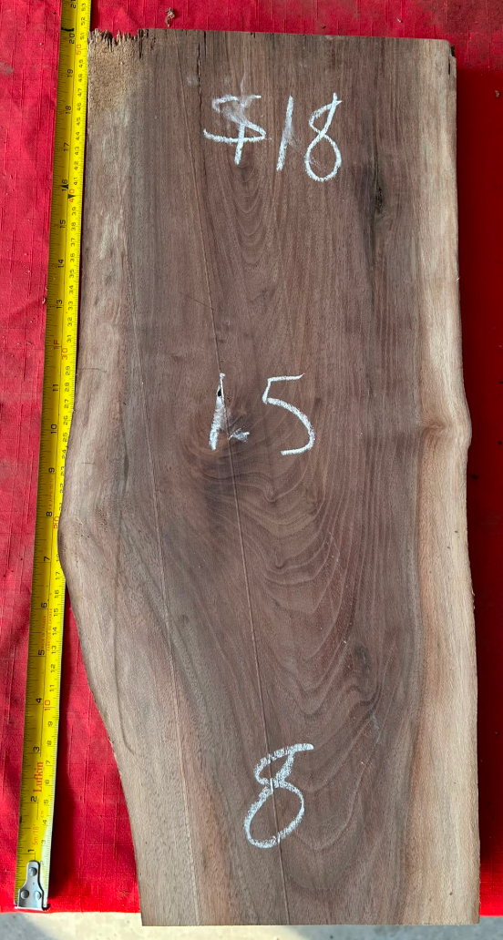20" Premium Raw Black Walnut Board #008