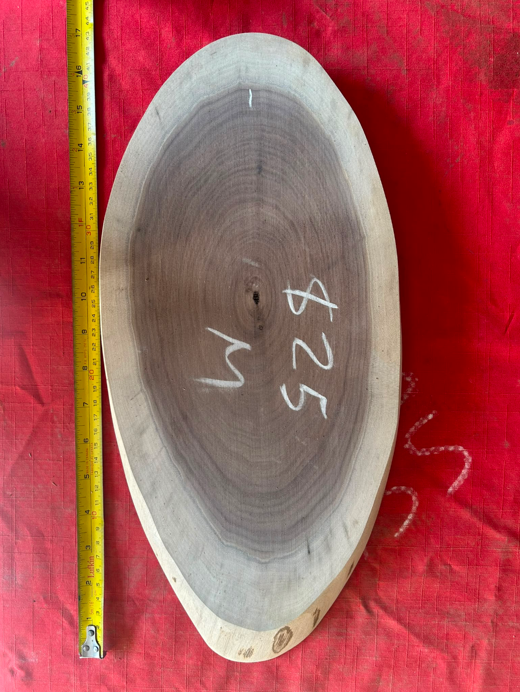 17" Premium Oval Black Walnut Charcuterie Board #001